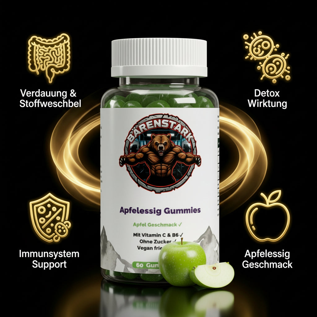 Apfelessig + C + B6 + Chrom Gummies - 60 Stk