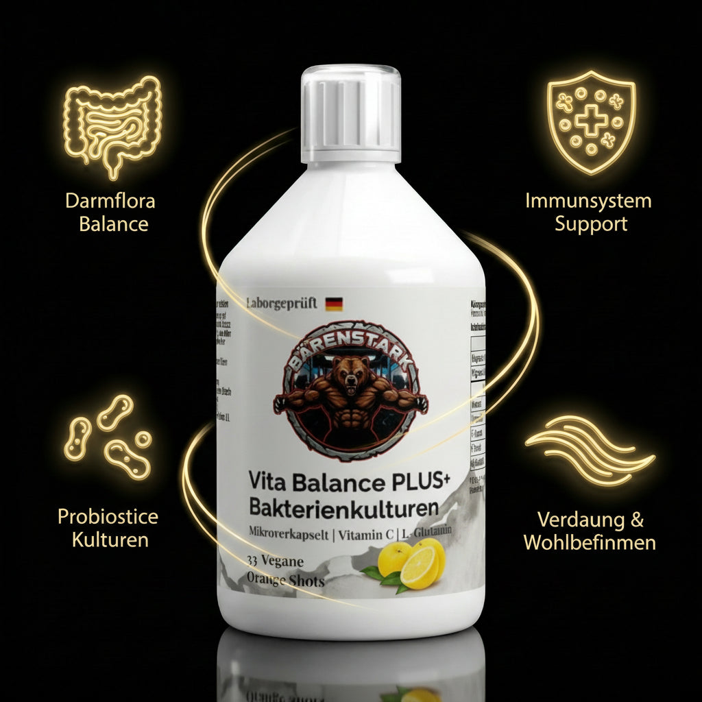 Vita Balance PLUS+  Bakterienkulturen - 33 vegane Lemon Shots - 500ml