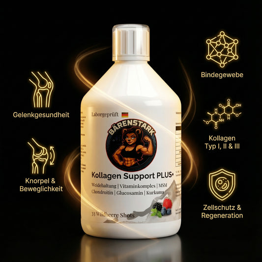 Kollagen Support PLUS+ Shots (1500 DA) - Wild Berry - 500ml