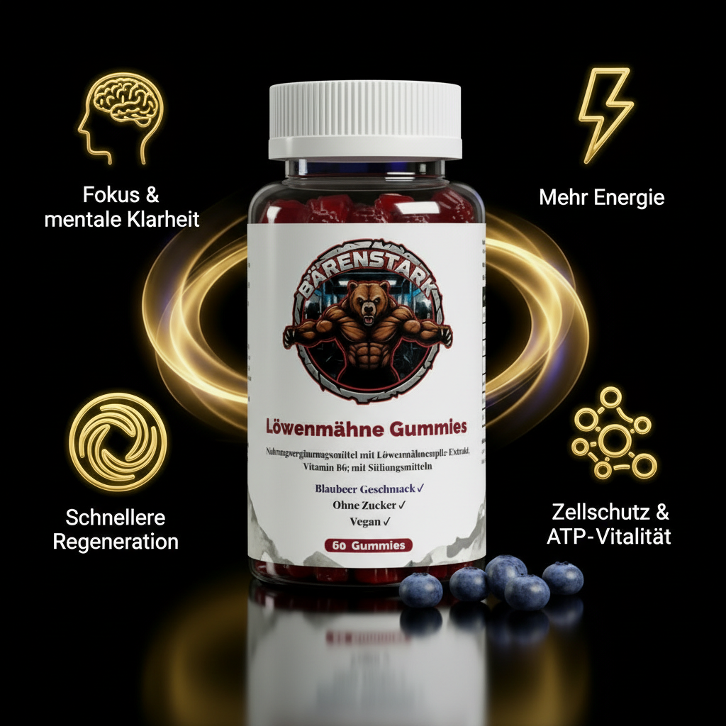 Löwenmähne + Vitamin B6 Gummies - 60 Stk.