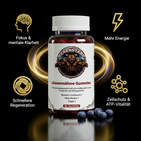 Löwenmähne + Vitamin B6 Gummies - 60 Stk.