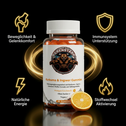 Kurkuma + Ingwer + Schwarzer Pfeffer Gummies - 60 Stk.