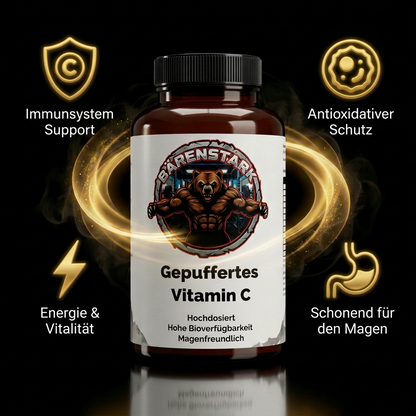 Gepuffertes Vitamin C 500mg + Magnesium - 240 Kapseln
