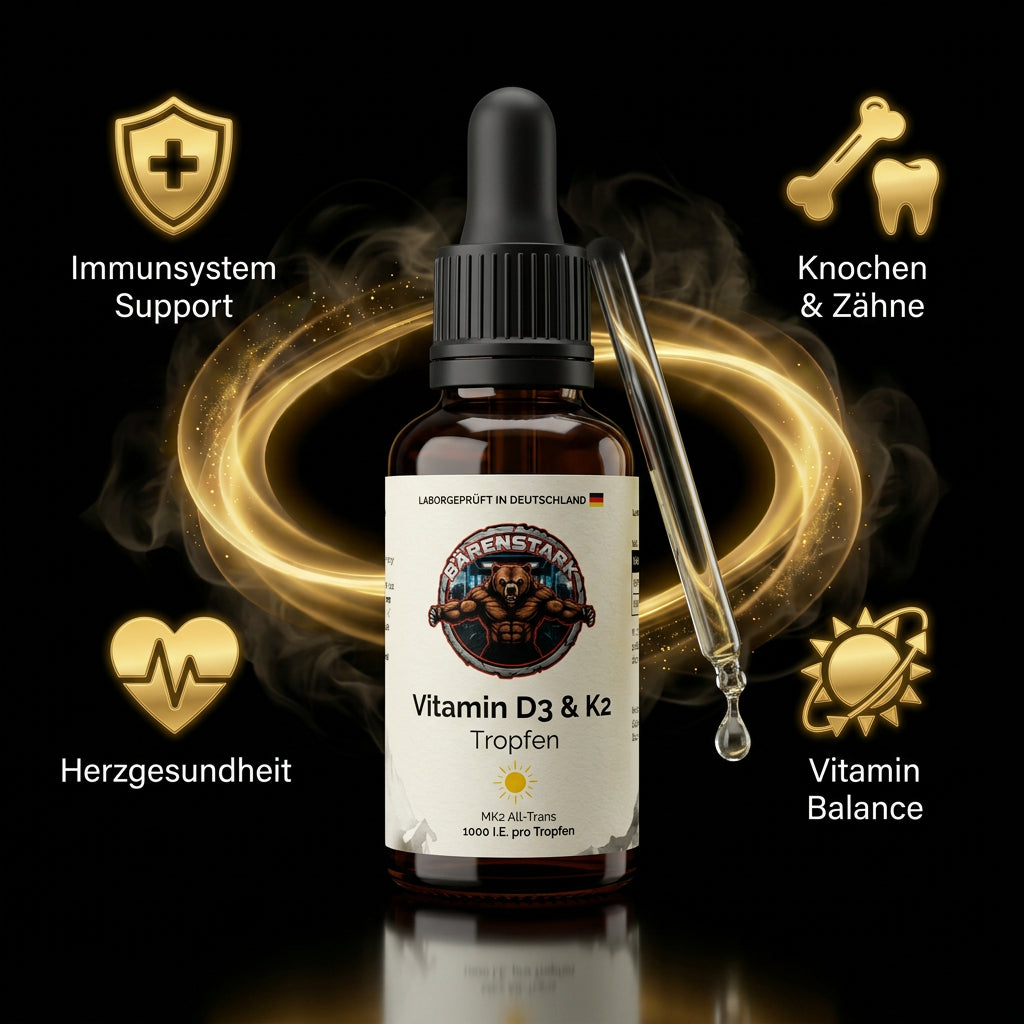 Vitamin D3 + K2 - 1.700 Tropfen (1.000 I.E.) - 50ml