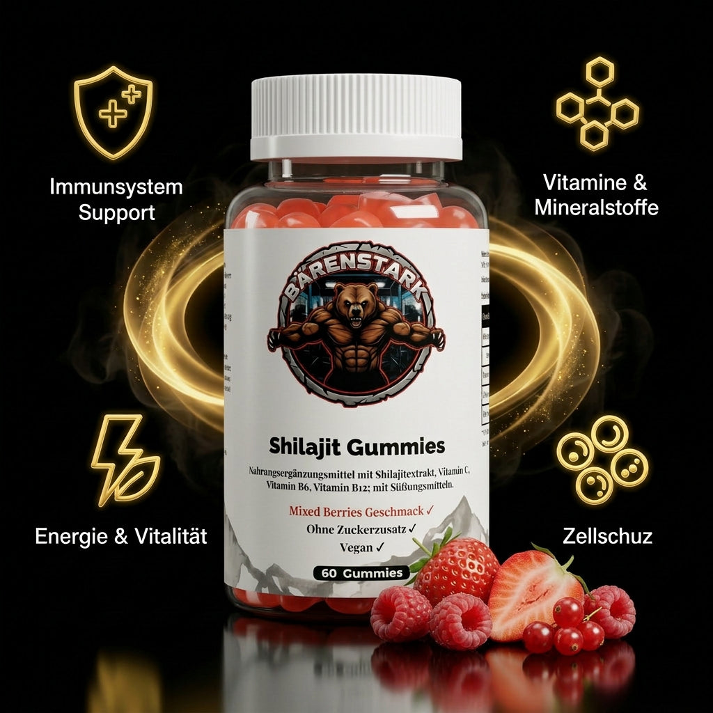 Premium Shilajit Gummies 1000 + Vitamin C,B6, B12 - 60 Stk